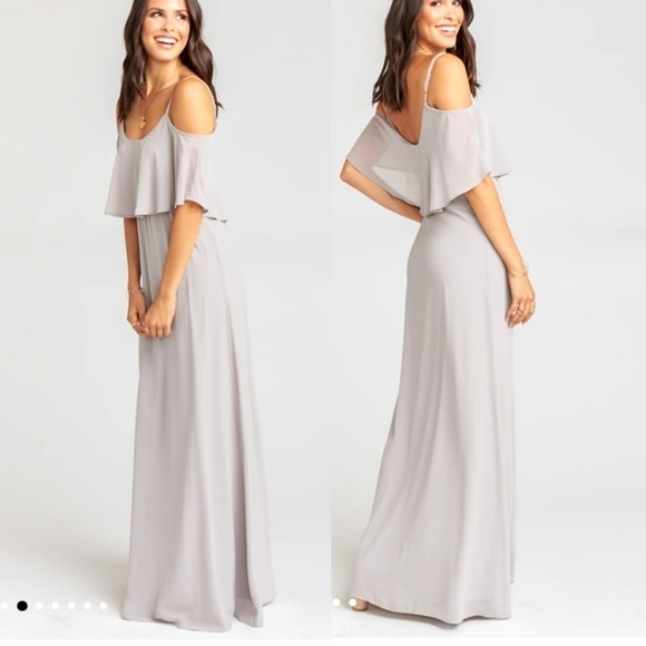 Show Me Your Mumu Caitlin Ruffle Maxi Dress Womens XXL Show Me the Ring Crisp - Picture 1 of 9